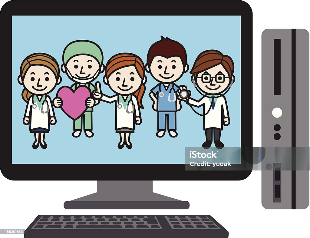 Computer Doctor Cartoon Pc Doctors Stock Illustration - Download Image Now - Cartoon, Holding ...