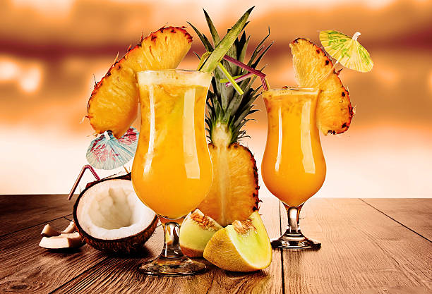 istock Cocktail of pineapple and melon 488202553