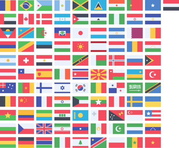 vektor-flaggen - flag of the world stock-grafiken, -clipart, -cartoons und -symbole