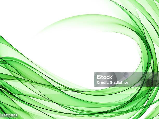 Green Abstract Waves Stock Photo - Download Image Now - Green Color, Swirl Pattern, Abstract