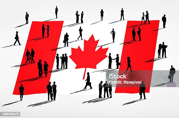 Canadian Flag Stock Photo - Download Image Now - Canada, Canadian Flag, Handshake