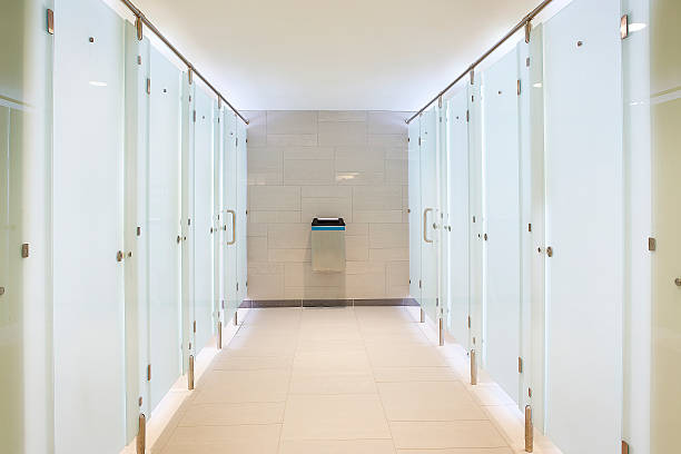 istock Modern Glass cubicle doors 488209420