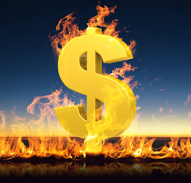 310+ One Hundred Dollar Bill Burning Stock Photos, Pictures & Royalty ...