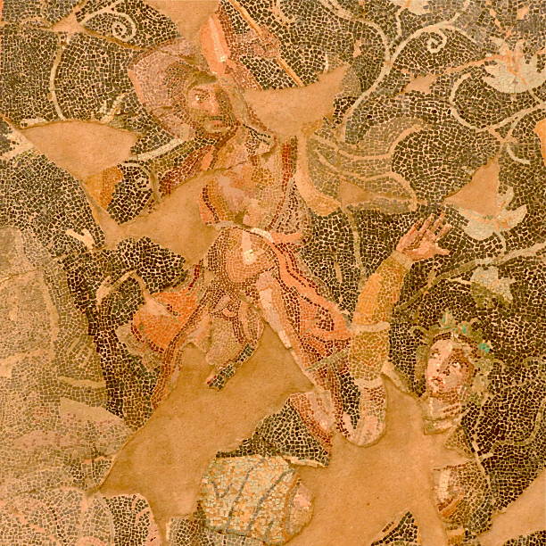 istock Greece, Delos, mosaics, characters, tiles, tradition, close-up 488210828