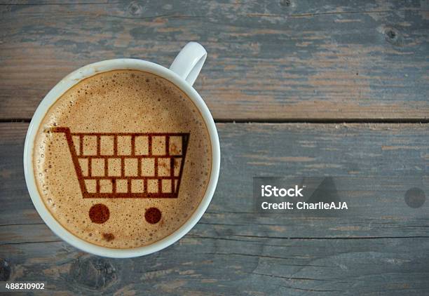 Shopping Cart Symbol Stock Photo - Download Image Now - Coffee - Drink, Supermarket, Sale