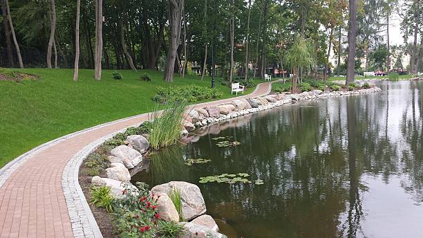 istock Pond in the park 488211822