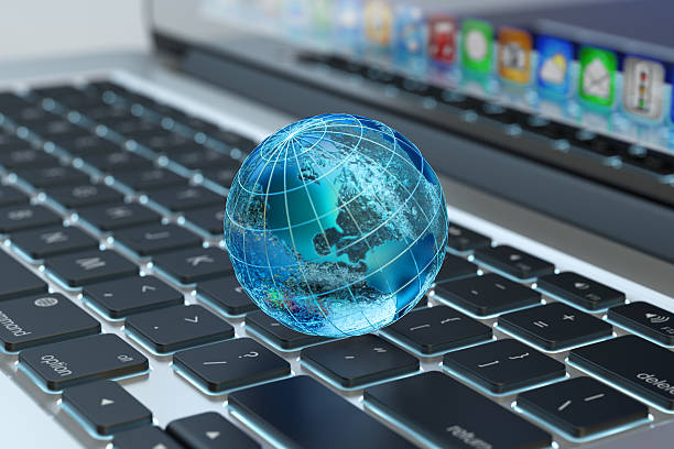 istock Global computer network communication, internet business and marketing concept 488212308