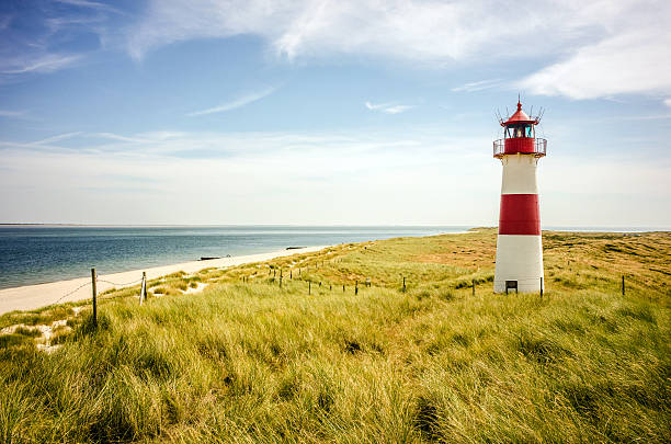 Lighthouse on the island Sylt / Germany Lighthouse on the island Sylt / Germany german north sea region stock pictures, royalty-free photos & images