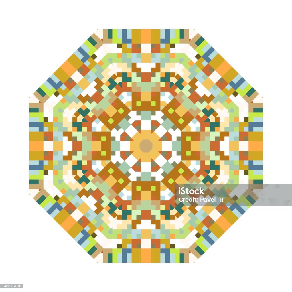 Colorful Vector Shape Square Design Pattern Isolated On White Stock ...