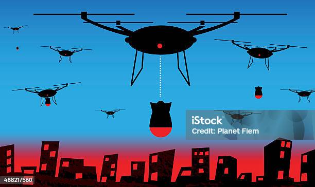 Dooms Day Drones Stock Illustration - Download Image Now - Drone, War, 2015