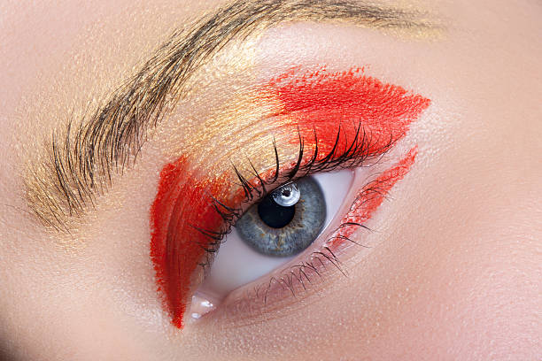 istock Beautiful and colorful eye makeup. 488218756