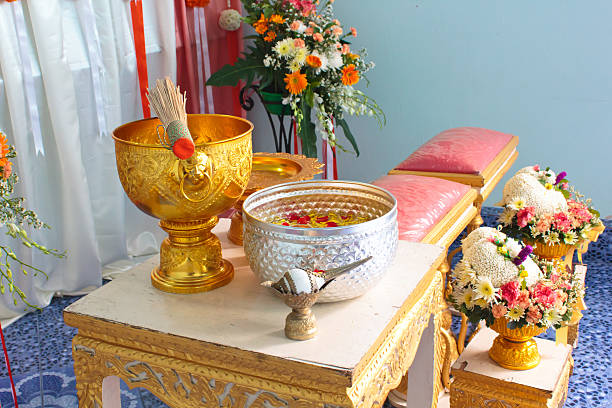 istock Blessed water at Thai wedding ceremony. 488219579