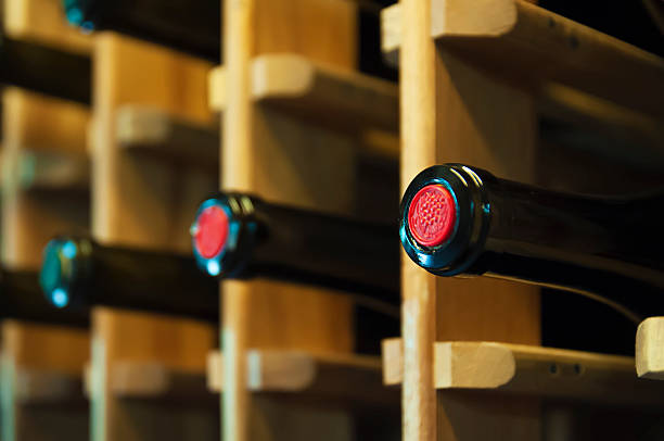 istock Wine bottles in the shop 488219814
