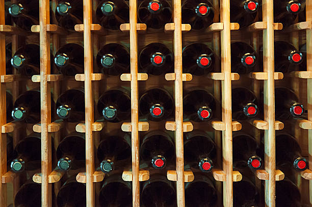 istock Wine bottles in the shop 488219842