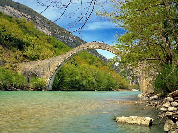 istock Historical bridge of Plaka, Greece 488221031