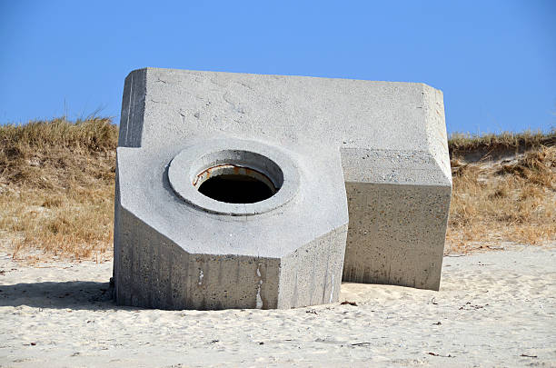 Bunker on the beach in Trevignon, Concarneau, Brittany