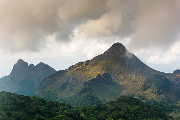 istock Great mountains at national park in Chiang Mai with sunset 488222378
