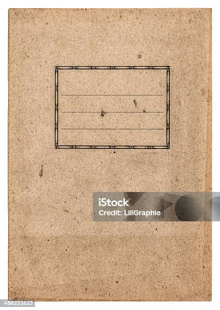 Old Paper Book Cover Isolated On White Stock Photo - Download Image Now - Auto Post Production Filter, Blank, Book