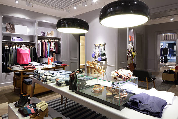 istock brand new interior of cloth store 488223485