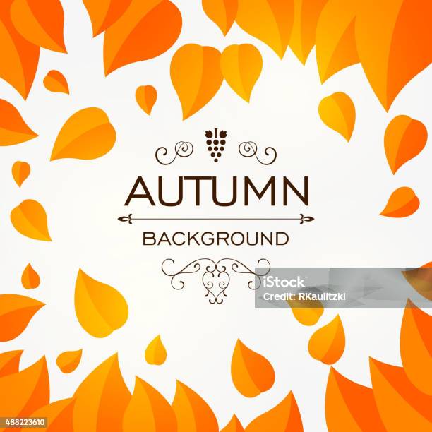 Fall Abstract Vector Vector Abstract Autumn Fall Design With Leaves Stock Illustration ...