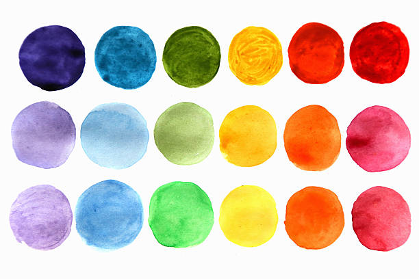 istock Blank Abstract light watercolor background isolated on white 488223816