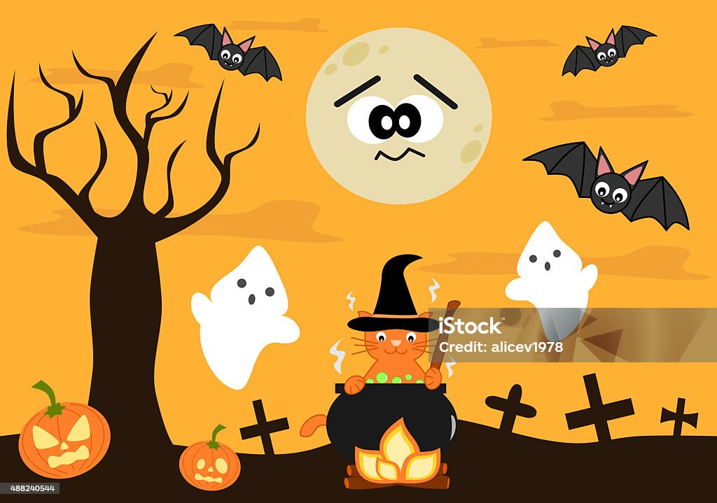 Ilustración de De Dibujos Animados Halloween Fondo Para Niños y más Vectores Libres de Derechos de 2015 - 2015, Animal, Aterrorizado - iStock Ilustración de De Dibujos Animados Halloween Fondo Para Niños y más Vectores Libres de Derechos de 2015 - 2015, Animal, Aterrorizado - iStock