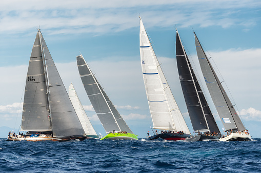Porto Cervo, Italy - September 8, 2015: Maxi Yacht Rolex Cup. The event is one of international sailing's most important and revered competitions