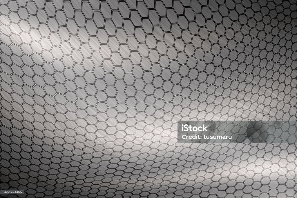 abstract motion hexagon steel texture Metal Stock Photo