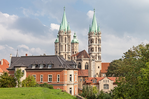 Naumburg Cathedral in the old town of Naumburg (Saxony-Anhalt, Germany). This cathedral is an important architectural work of the Late-Romanesque as well as the Early- and Late-Gothic.