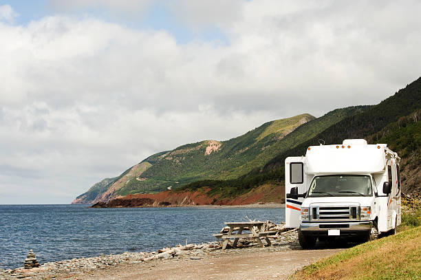 RV at picnic area, Cape Breton Highlands National Park, Nova Scotia