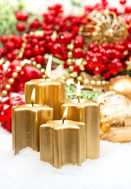 istock advent decoration with four burning candles 488243093