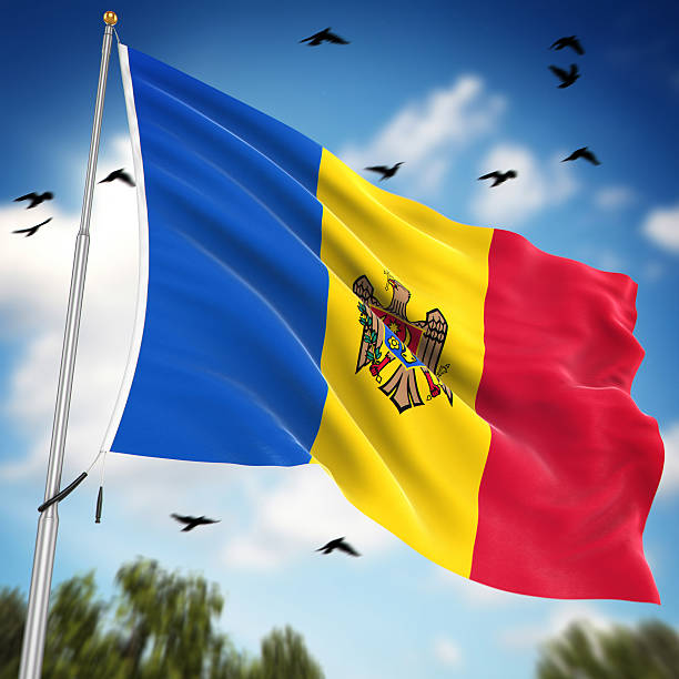 Flag of Moldova , This is a computer generated and 3d rendered image.