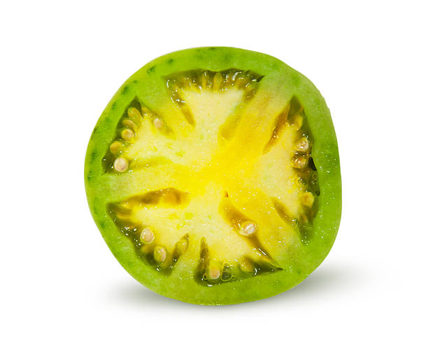 istock Half of green tomato 488244392