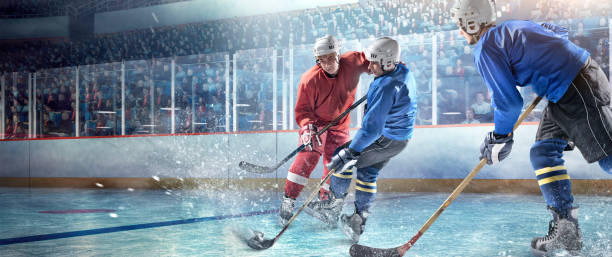 istock Ice hockey players in action 488245466