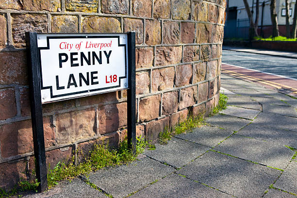 penny lane a liverpool - paul mccartney foto e immagini stock