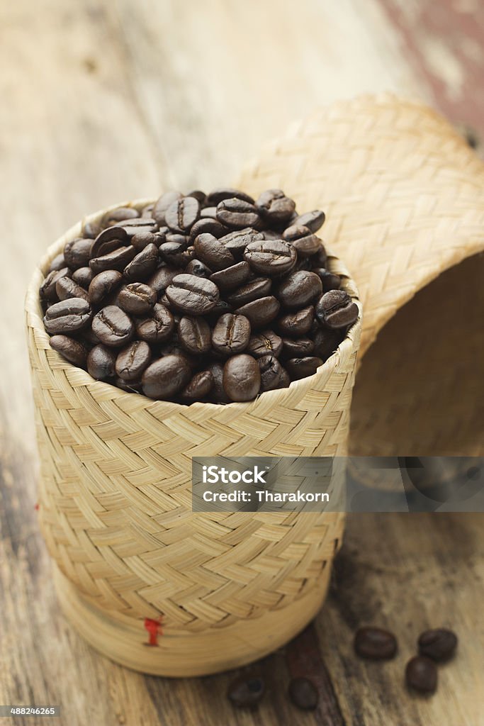 Coffee Coffee bean in basket Abstract Stock Photo