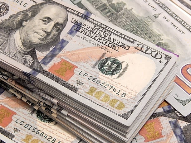 istock Background with money american hundred dollar bills 488248082