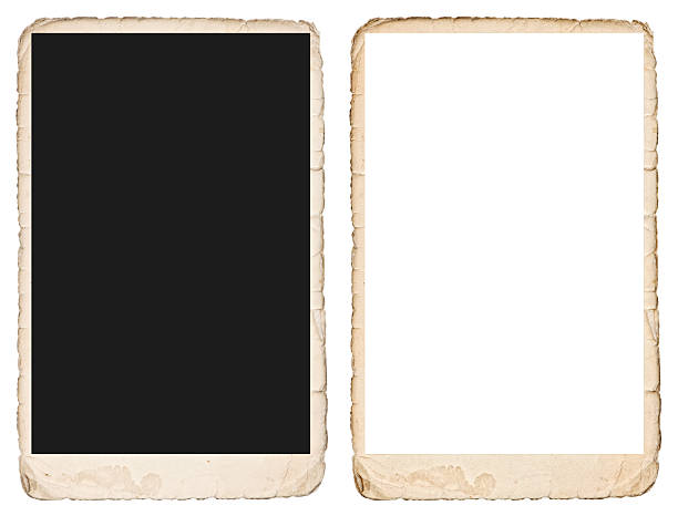istock Old photo frame with edges. Mockup for your pictures 488250278