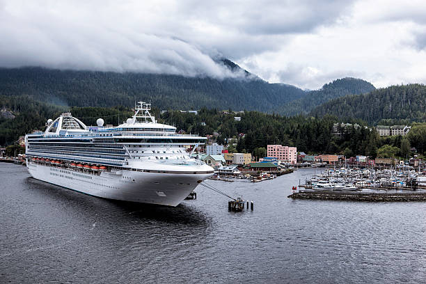 Grand Princess Docked in Ketchikan, Alaska stock photo