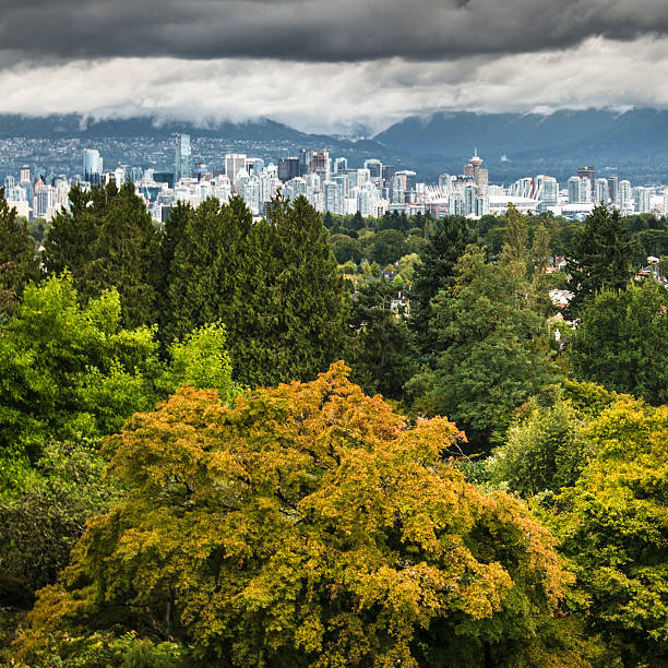 istock Vancouver skyline aerial view 488252754