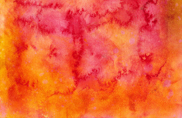 istock Red and orange bright hand painted background 488253336