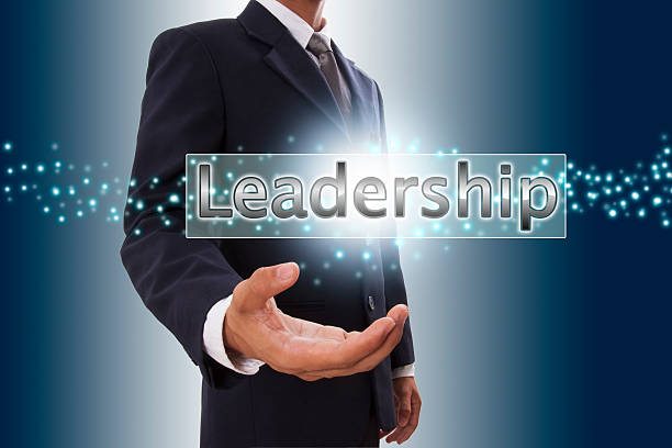 istock Businessman showing leadership button 488260223