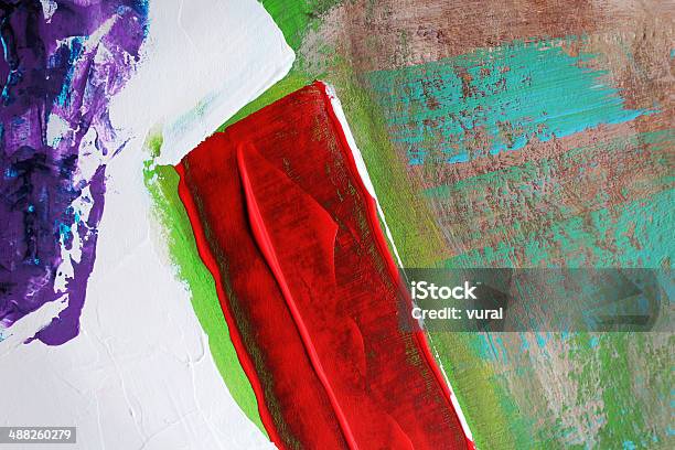 Detail Von Einem Mehrfarbigen Acrylnägel Malen Stockfoto und mehr Bilder von Acryl auf Leinwand - Acryl auf Leinwand, Acrylmalerei, Action Painting