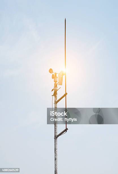 Anemometer Measuring Instrument Stock Photo - Download Image Now - Anemometer, Antenna - Aerial, Barometer