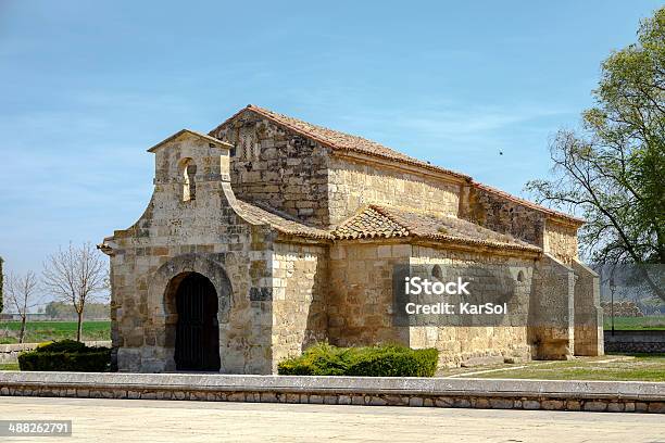 Church Of San Juan Bautista Banos De Cerrato Stock Photo - Download Image Now - Architecture, Castilla La Mancha, Castilla y León