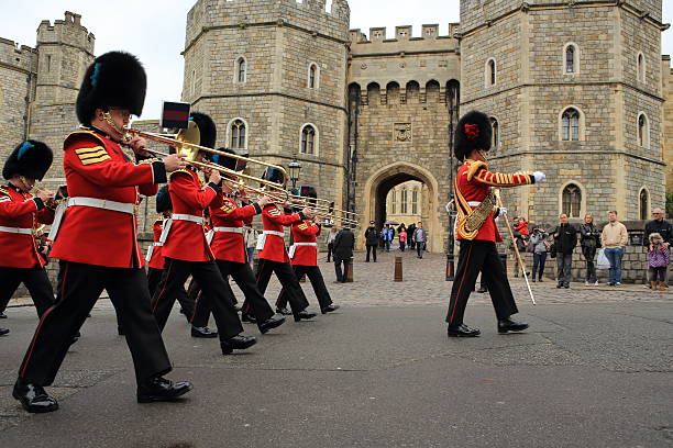 Windsor Castle - Changing of the Guards stock photo