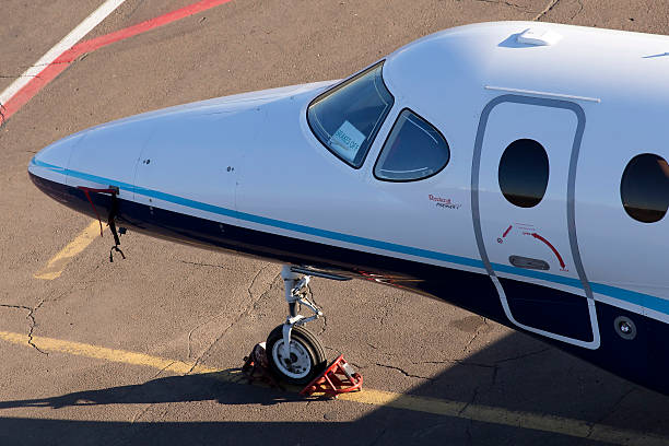 Raytheon 390 Premier 1A business aircraft on the parking stock photo