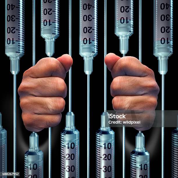 Medical Crime Stock Photo - Download Image Now - Prison, Healthcare And Medicine, Syringe