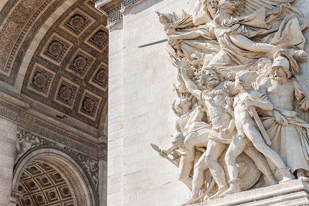 istock Close up details the Arc de Triomphe in Paris 488275883