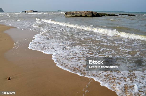 Dday In Normandy Mulberry Harbour In Arromanches Stock Photo - Download Image Now